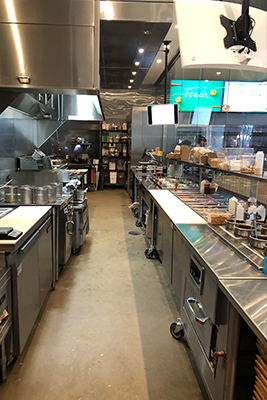 Kitchen equipment in Balance Pan-Asian Grille in Cleveland