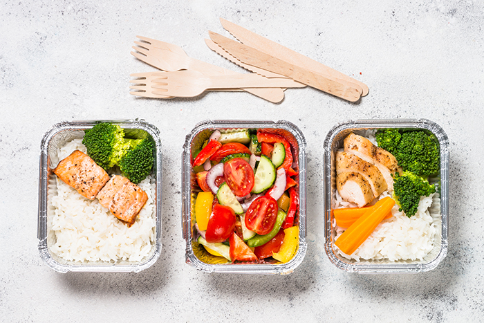 Take Out Food in Disposable Containers
