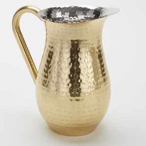 GOLD HAMMERED BELL PITCHER