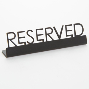 RESERVED SIGN