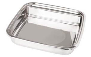 4 qt. half size square stainless Steel food pan