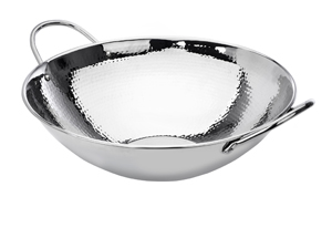 Stainless Steel Hammered Wok, 5 Qt.