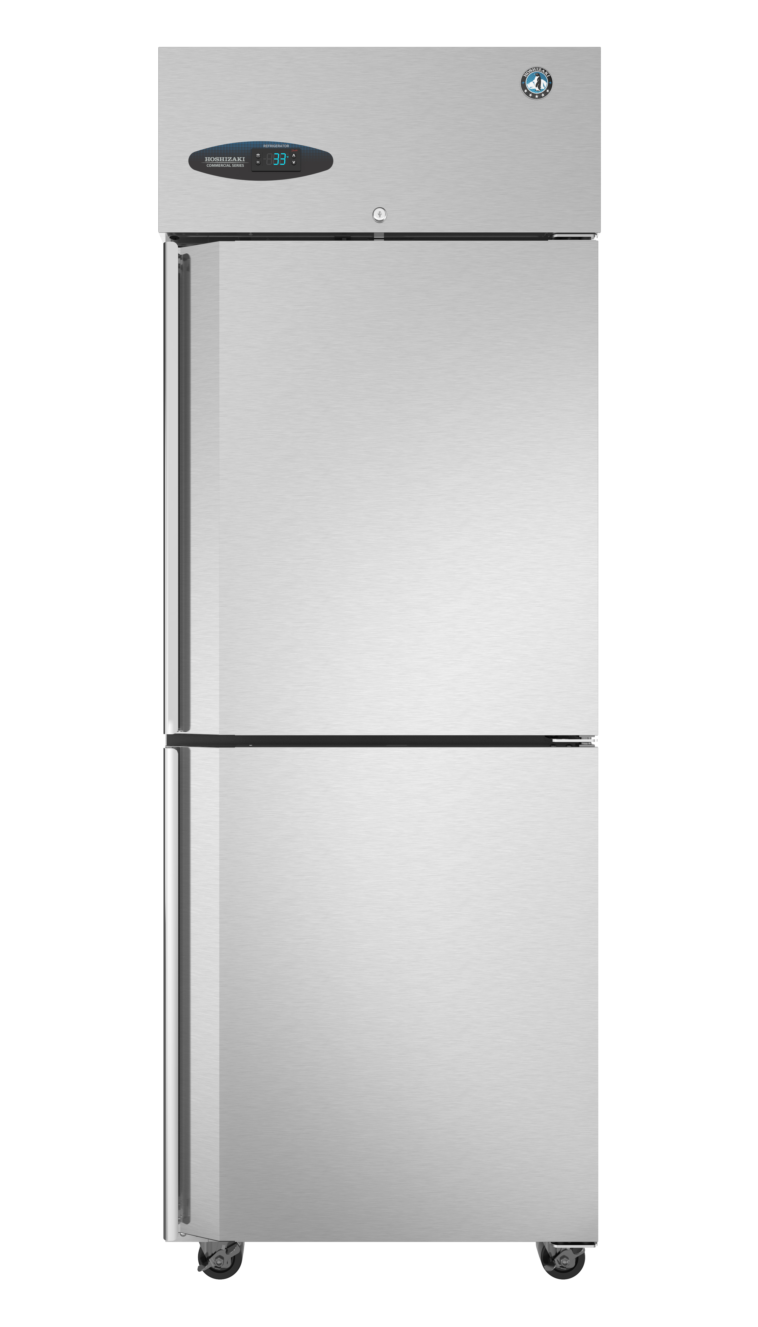 CF1S-HS, Freezer, Single Section Upright, Half Stainless Doors