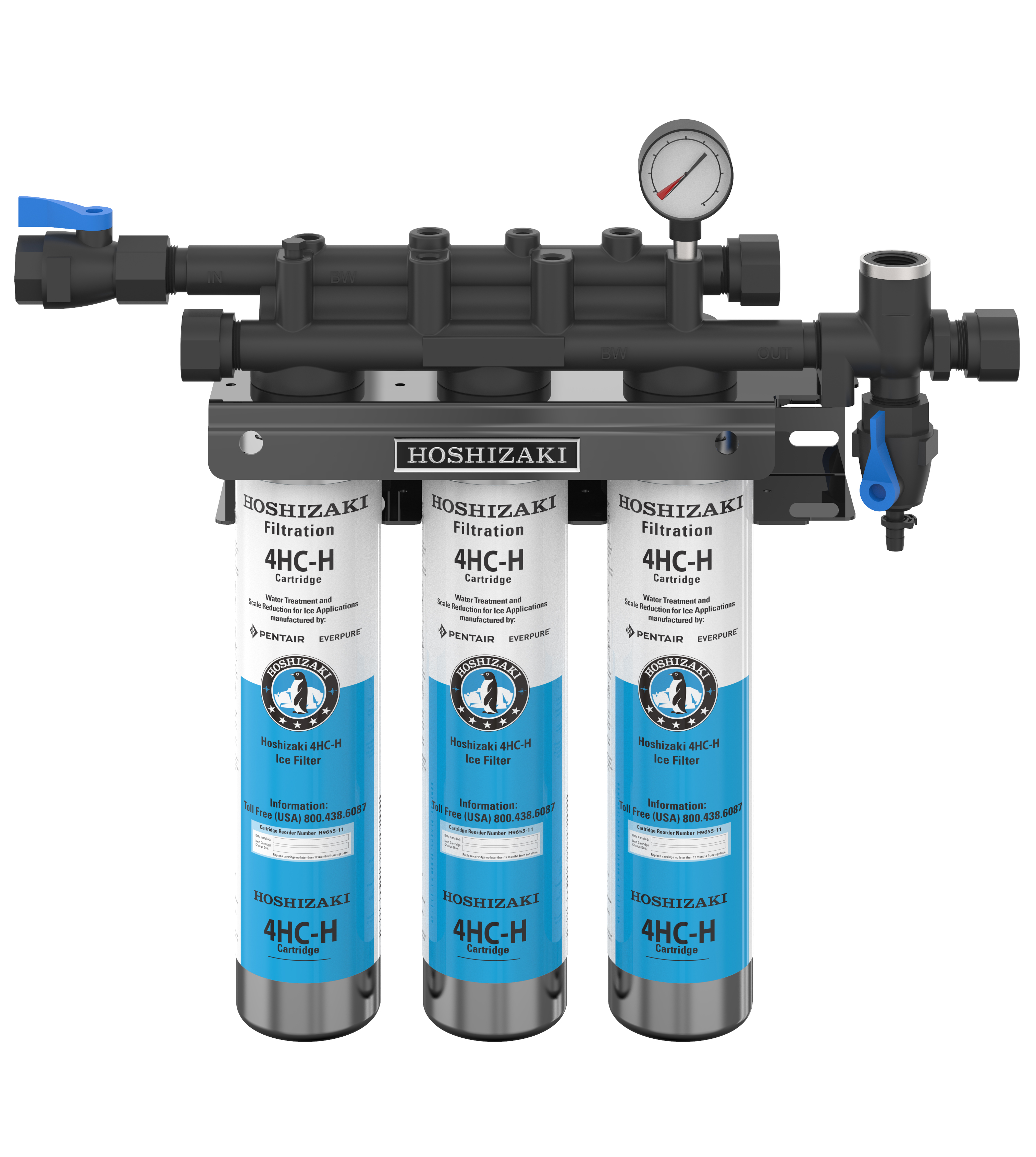 H9320-53, Triple Water Filter System with Manifold & Cartridge
