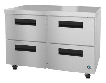 UF48A-D4, Freezer, Two Section Undercounter, Stainless Drawers