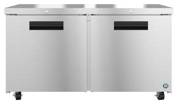 UF60A-01, Freezer, Two Section Undercounter, Stainless Doors with Lock