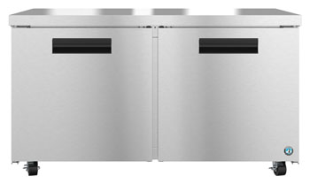UF60A, Freezer, Two Section Undercounter, Stainless Doors
