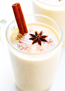 Chai Eggnog with bourbon