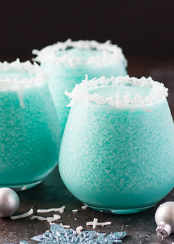 Blue jack frost cocktail
