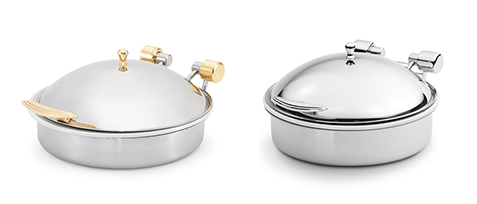 brass and stainless steel vollrath  induction chafers