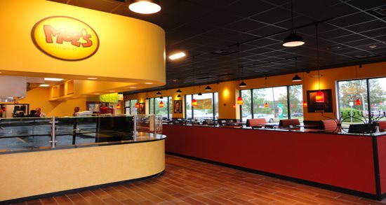 Moe's Southwest Grill kitchen and dining room