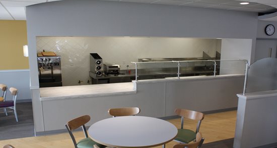 Trinity Services cafe and open kitchen
