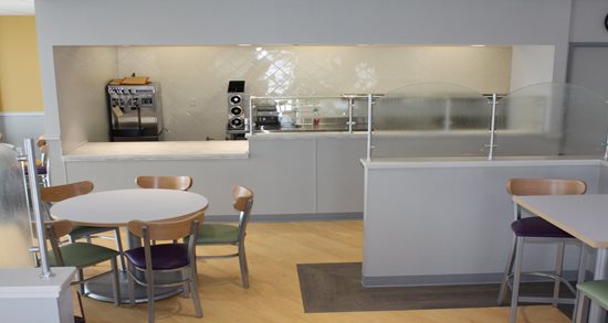 Trinity Services cafe and open kitchen