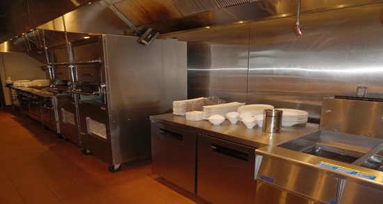 Ken Stewart's East Bank kitchen line and fry station