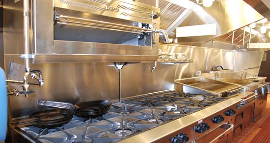 Gather restaurant new kitchen equipment, salamander, stoves