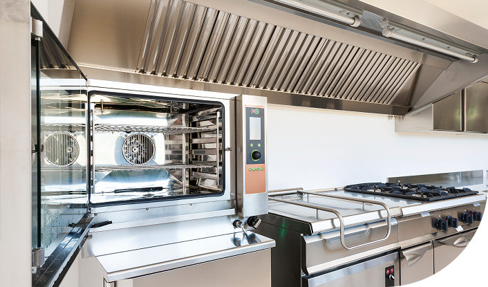 Fully assembled commercial kitchen