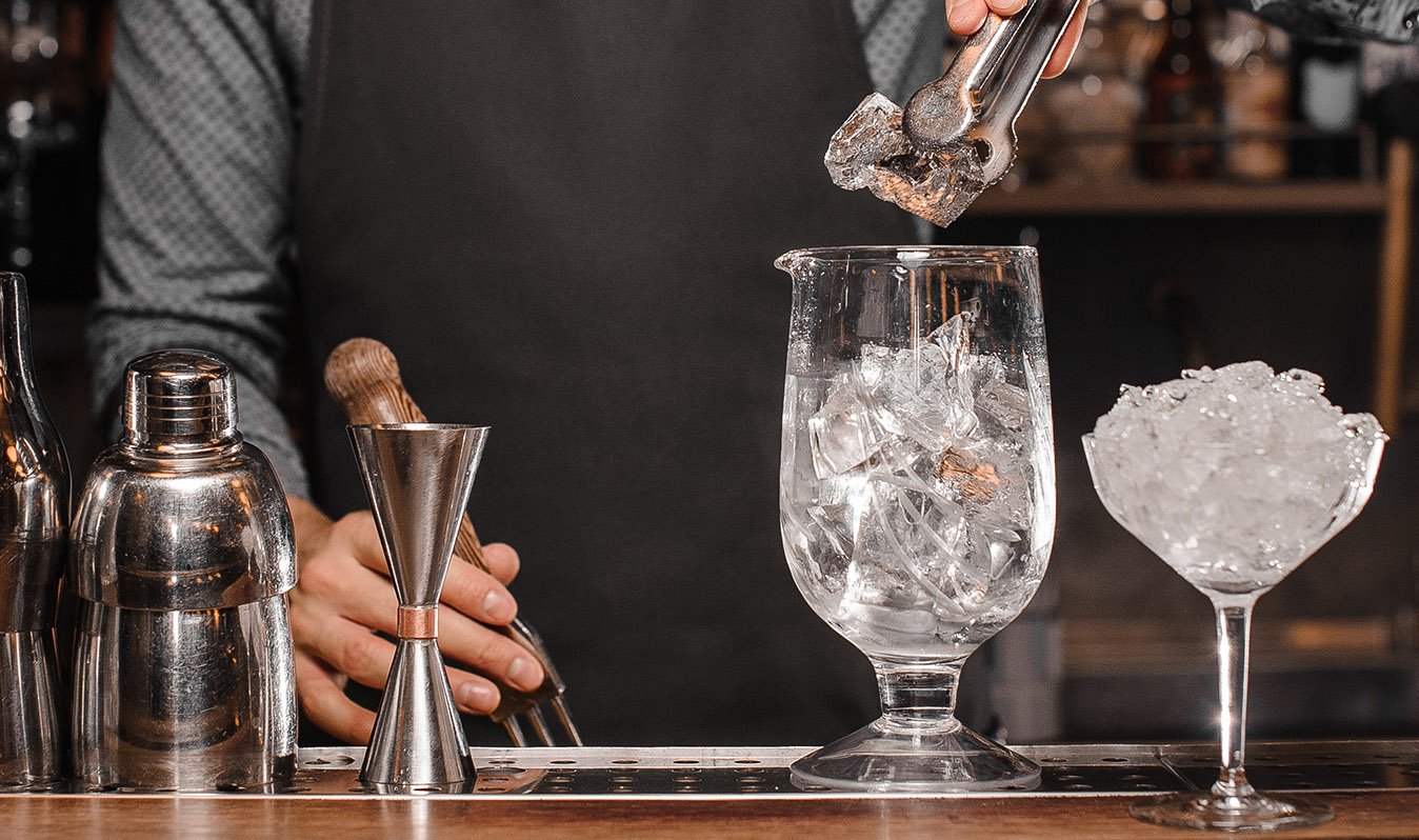 Bartender mixing a drink