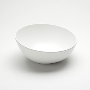 WHITE ANGLED BOWL, LIFT COLLECTION