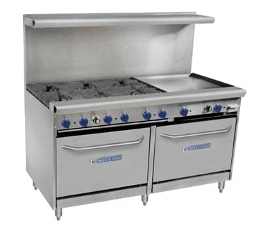 Bakers Pride 60-BPV-6B-24G-S26 Range, 60" Restaurant, Gas