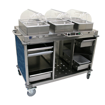 Cadco CBC-HC-L4-4 Serving Counter, Hot & Cold Buffet