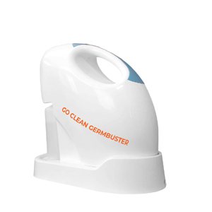 GO CLEAN GERMBUSTER, COMPACT, CORDLESS, HANDHELD, INCLUDES BODY, RECHARGEABLE CORDLESS BASE, SOLUTION TANK & BATTERY