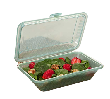 G.E.T. Enterprises EC-04-1-CL Carry Take Out Container, Plastic