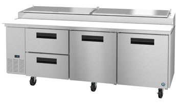 PR93A-D2, Refrigerator, Three Section Pizza Prep Table, Drawer/Door Combo