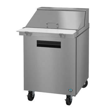 SR27A-12M, Refrigerator, Single Section Mega Top Prep Table, Stainless Door