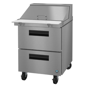 SR27A-12MD2, Refrigerator, Single Section Mega Top Prep Table, Stainless Drawers