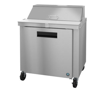 SR36A-10, Refrigerator, Single Section Sandwich Prep Table, Stainless Door