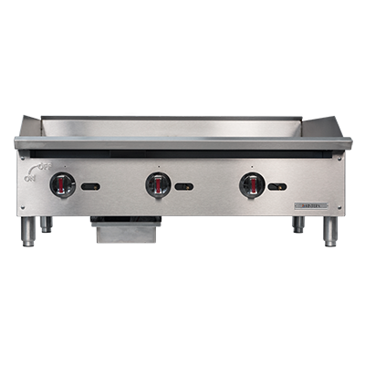 36" Gas Countertop Griddle, w/ 3 Manual Burners
