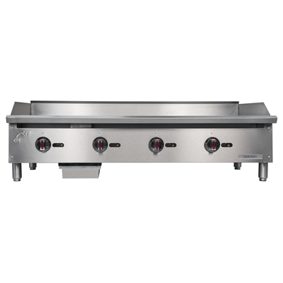48" Gas Countertop Griddle, w/ 4 Manual Burners