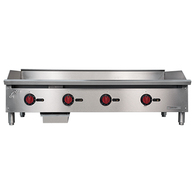 48" Gas Countertop Griddle, w/ 4 Thermostatic Burners