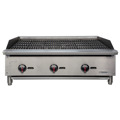 36" Gas Countertop Charbroiler, w/ 3 Burners