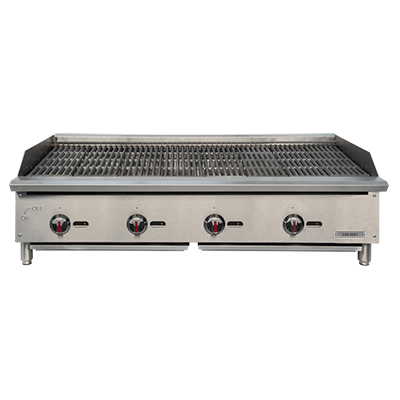 48" Gas Countertop Charbroiler, w/ 4 Burners