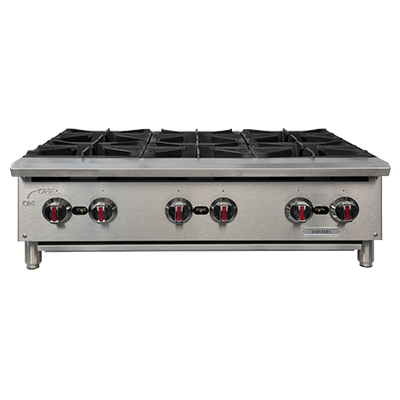 36" Gas Hot Plate, w/ 6 Burners