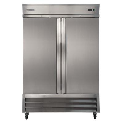 49 cu. ft., Two-Section Bottom Mount Reach-In Refrigerator, w/ Aluminum and Stainless Steel
