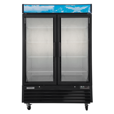 48 cu. ft., Two-Section Refrigerator Merchandiser, w/ 2 Glass Doors