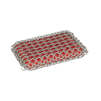 Lodge ACM10R41 Chainmail Scrubber, Red