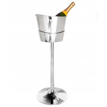 Steelite DW Haber Wine Coolers Stainless Steel, Wine Stand For Two Bottle Oval Scoop Cooler